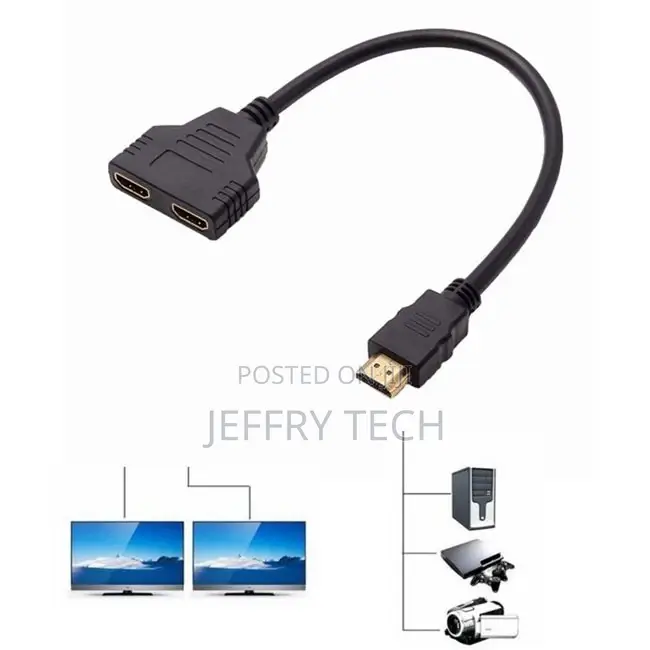 Hdml Splitter Cable 1 Male to X Dual Hdml 2 Female Y Splitte
