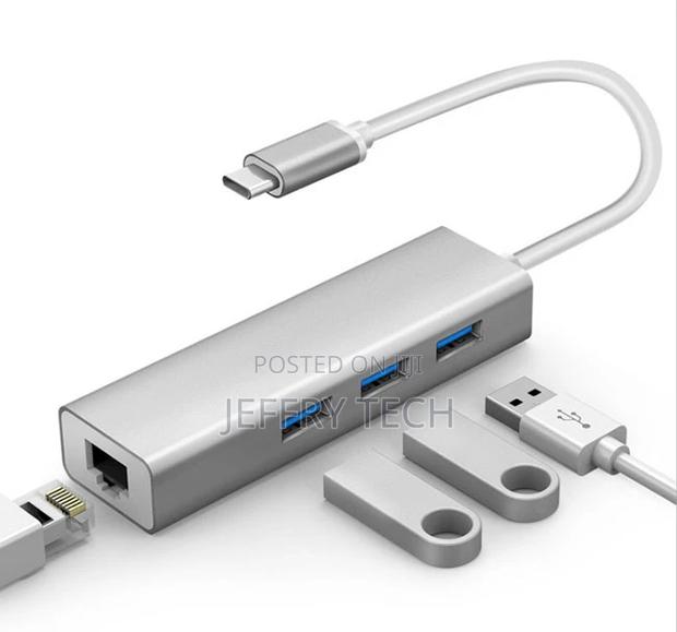 Multi-Function 4 in 1 Type-C Hub USB C to RJ45 Gigabit Ether - thumbnail 4