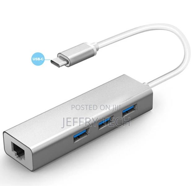 Multi-Function 4 in 1 Type-C Hub USB C to RJ45 Gigabit Ether - thumbnail 5