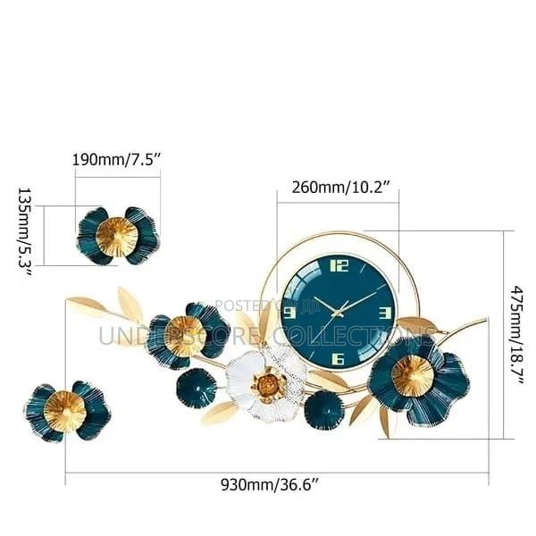 Creative Luxury Wall Clock Living - thumbnail 3