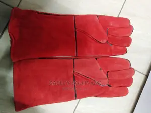 Red Leather Weldind Gloves