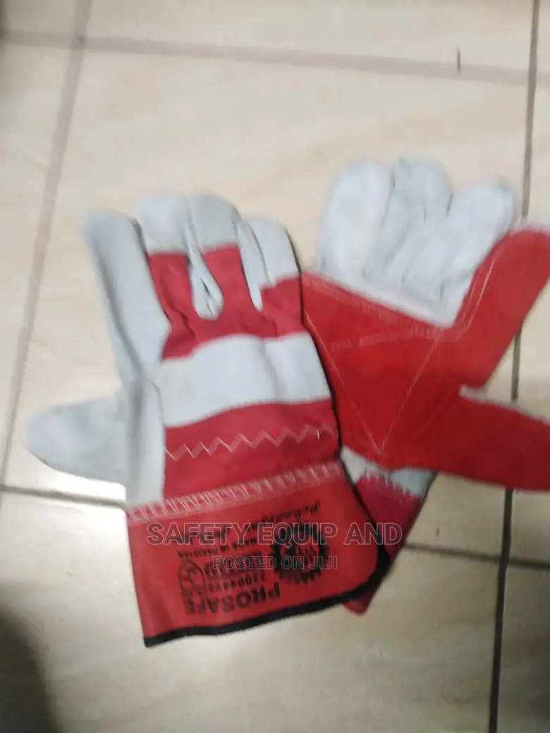 Red/Grey Leather Double Palm