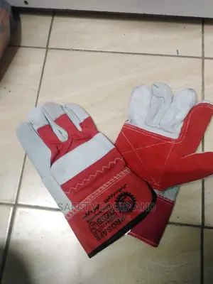 Red/Grey Leather Double Palm