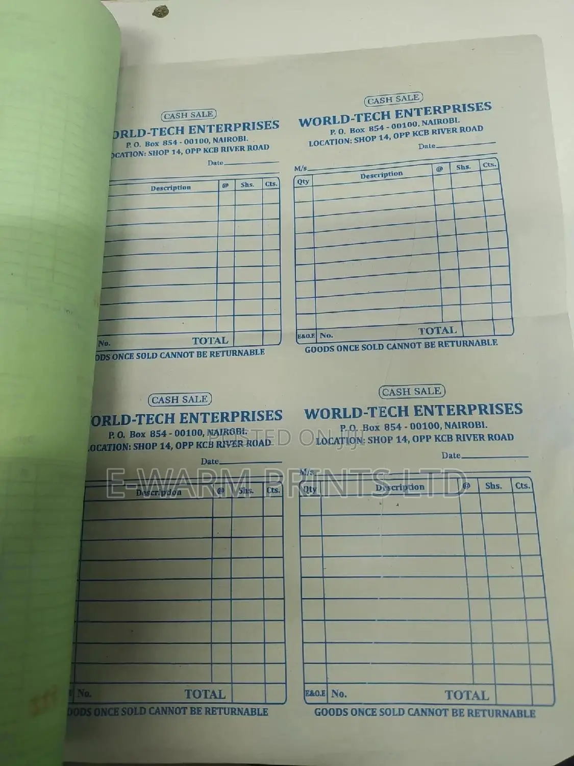 Receipt Books, Invoice Books, Delivery Books Etc