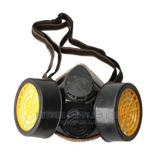 Gas Mask Double Respirator With 2 Chemical Cartridge