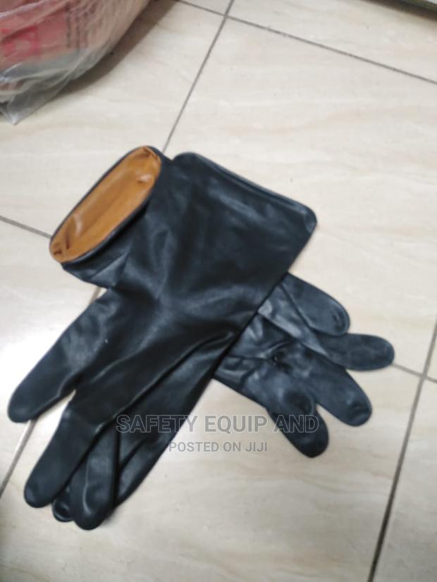 Latex Industry Gloves Orange Inner Sole - main view