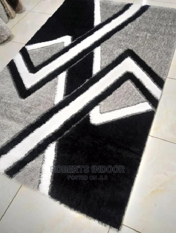Grey and White Turkish Soft Carpet - main view