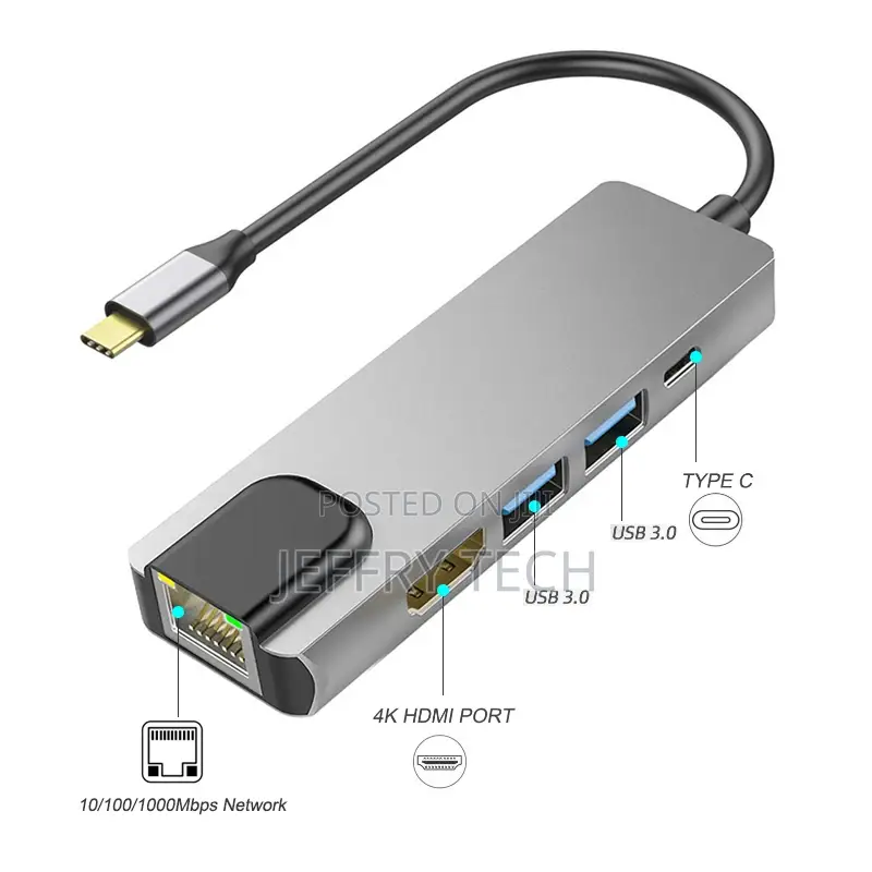 Type-C to Usb Hub Docking Station Ethernet Charging Hdmi Usb