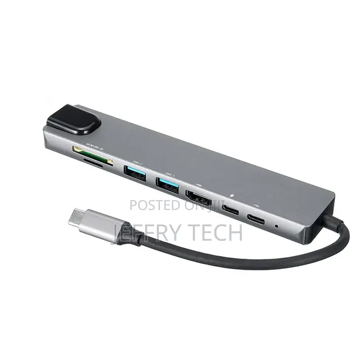 USB 3.1 Type C Hub 8 in 1 HDTV USB3.0 USB HUB Adapter RJ45 A