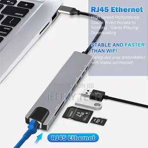 USB 3.1 Type C Hub 8 in 1 HDTV USB3.0 USB HUB Adapter RJ45 A