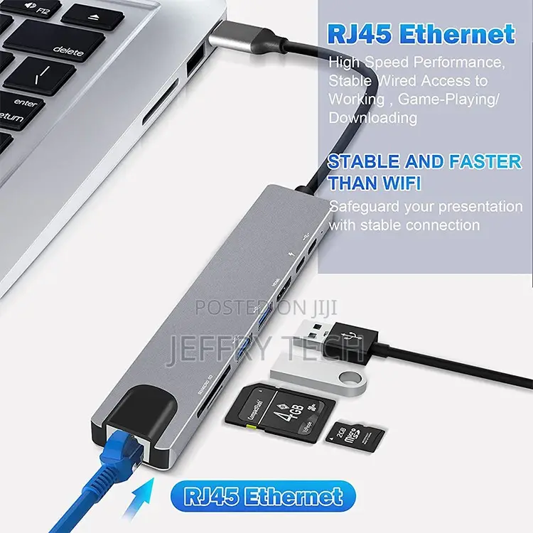 USB 3.1 Type C Hub 8 in 1 HDTV USB3.0 USB HUB Adapter RJ45 A