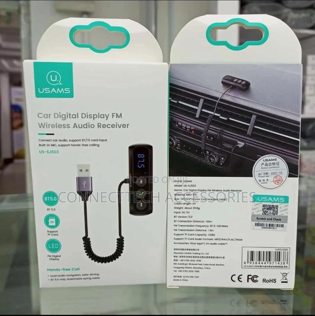 USAMS BT5.0 Car FM Transmitter Modulator Digital Display Aux - main view