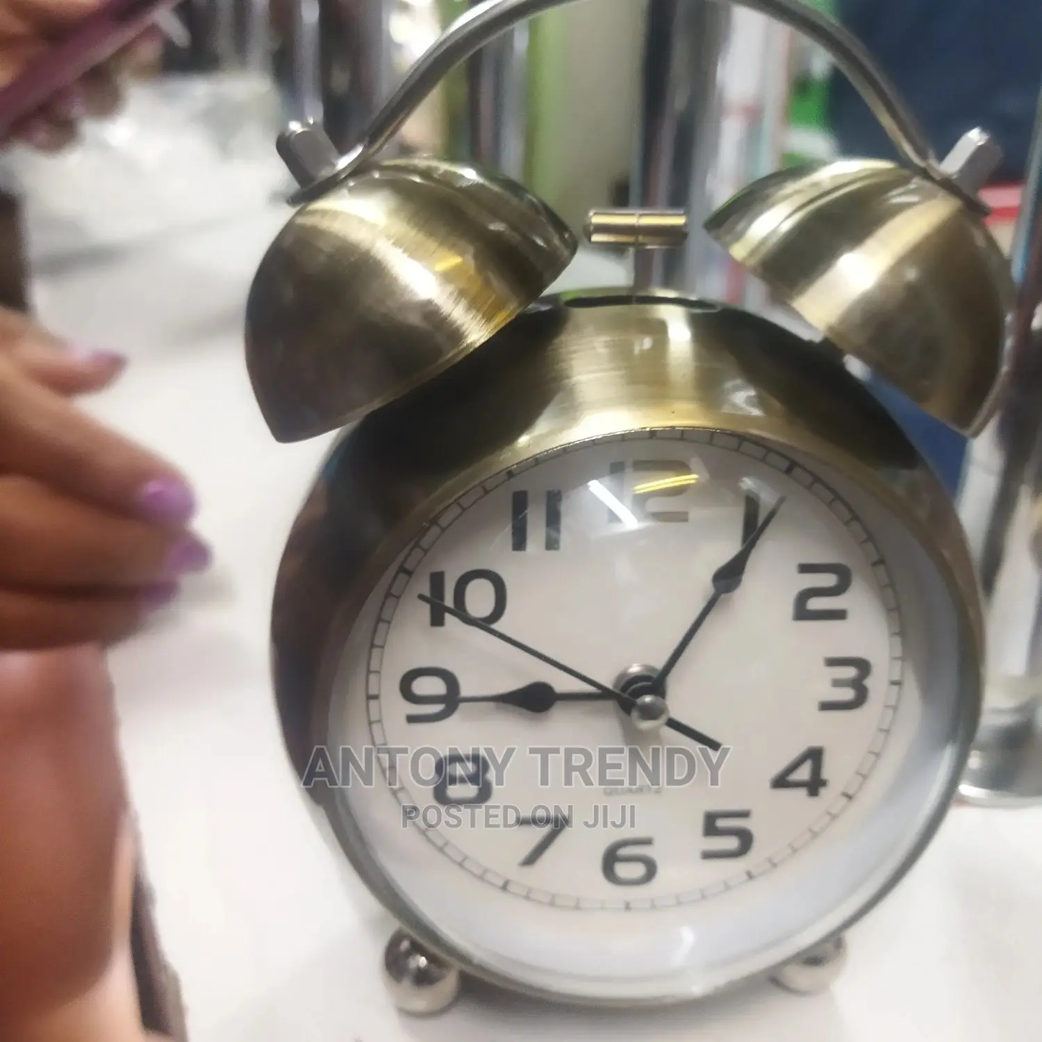 Vintage Metallic Alarm Clock