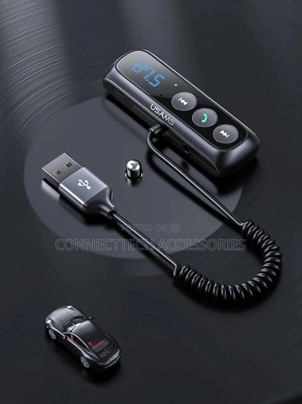USAMS BT5.0 Car FM Transmitter Modulator Digital Display Aux - thumbnail 2