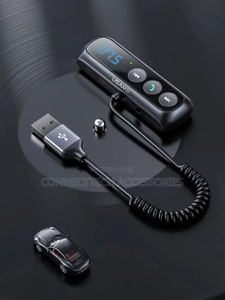 USAMS BT5.0 Car FM Transmitter Modulator Digital Display Aux