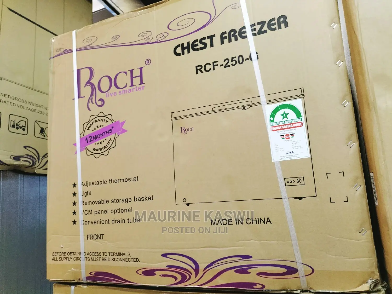 Roch Chest Freezer 250l
