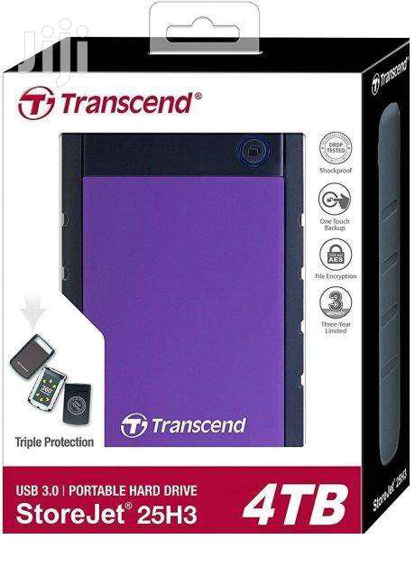 TRANSCEND 4TB  Storejet 25H3 2.5-inch USB3.0 Portable Hard Drive