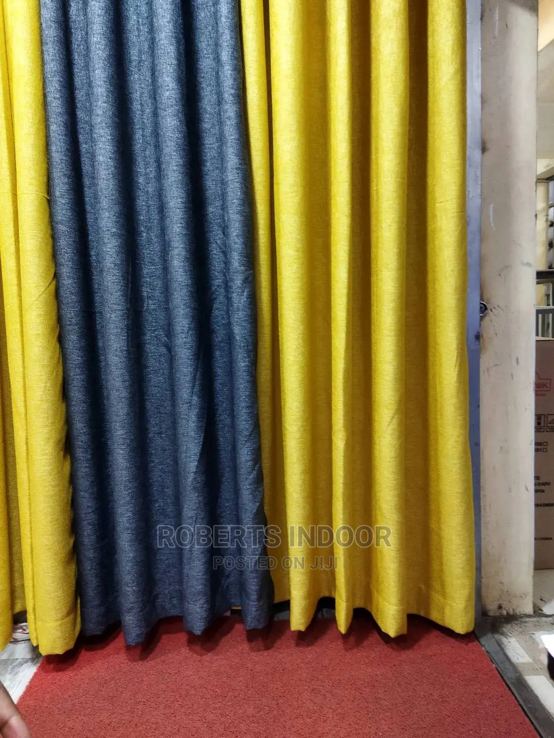 Elegant Mustard Grey and Yellow Curtains