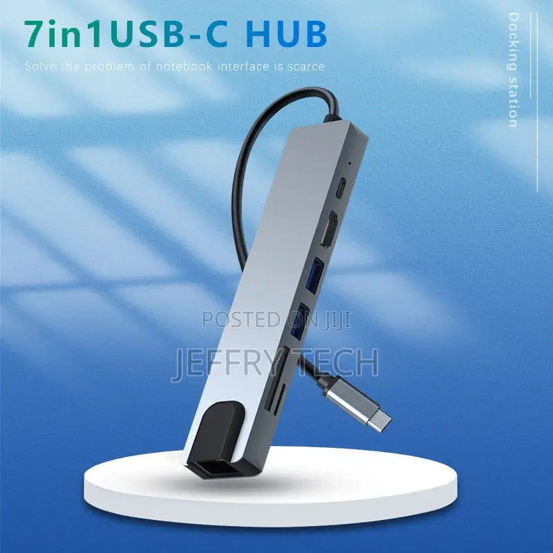 7 in 1 Usb C Type Adapter Port Hub Usb-C Hubs 3.0 3.1 Speed