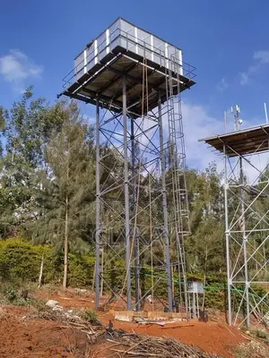 Aluminum Painted Mild Pressed Steel Tank and Steel Tower