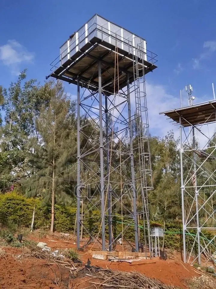 Aluminum Painted Mild Pressed Steel Tank and Steel Tower
