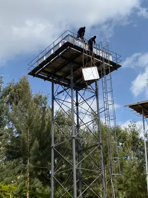 Aluminum Painted Mild Pressed Steel Tank and Steel Tower