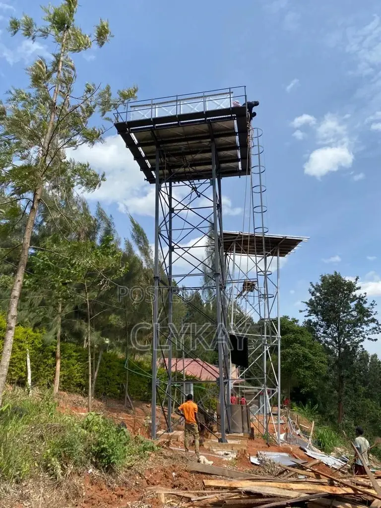 Aluminum Painted Mild Pressed Steel Tank and Steel Tower