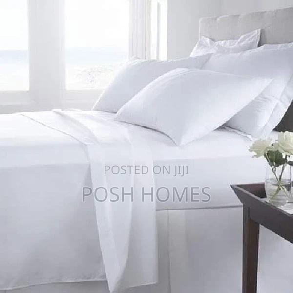 White Stripped Cotton Bedsheet