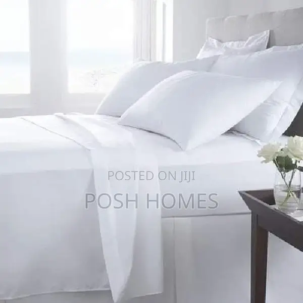 White Stripped Cotton Bedsheet