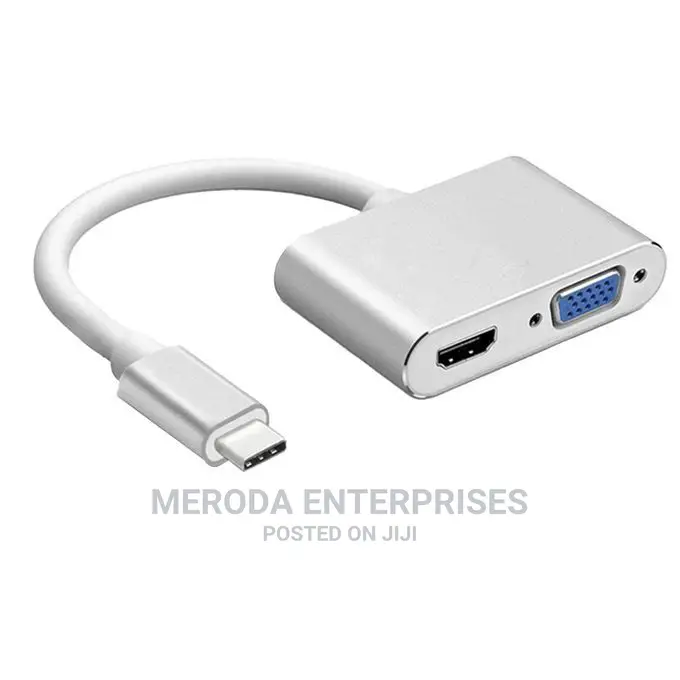 Type C USB C to VGA Hdmi-Compatible Adapter