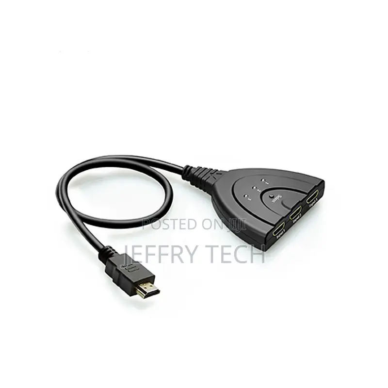 3x1 HDMI 2.0 Pigtail Switch - HDMI 3 in 1 Out Switch With Pi