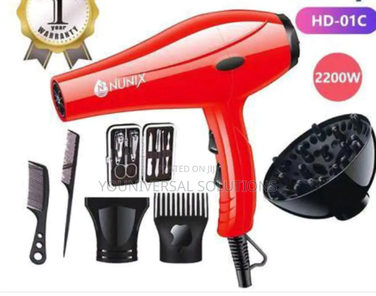 Nunix Hair Dryer With Accessories