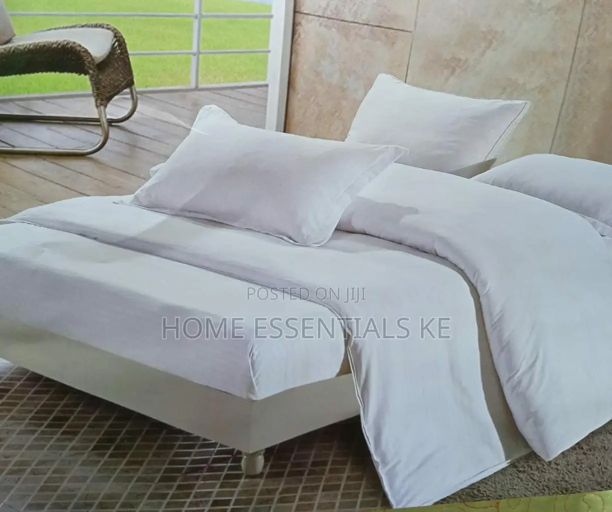 White Striped Duvet Cover Set 1pc Duvet Cover 6 by 6