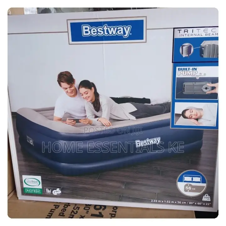 *Bestway Airbed 5x6,56cm Inbuilt Electric Pump