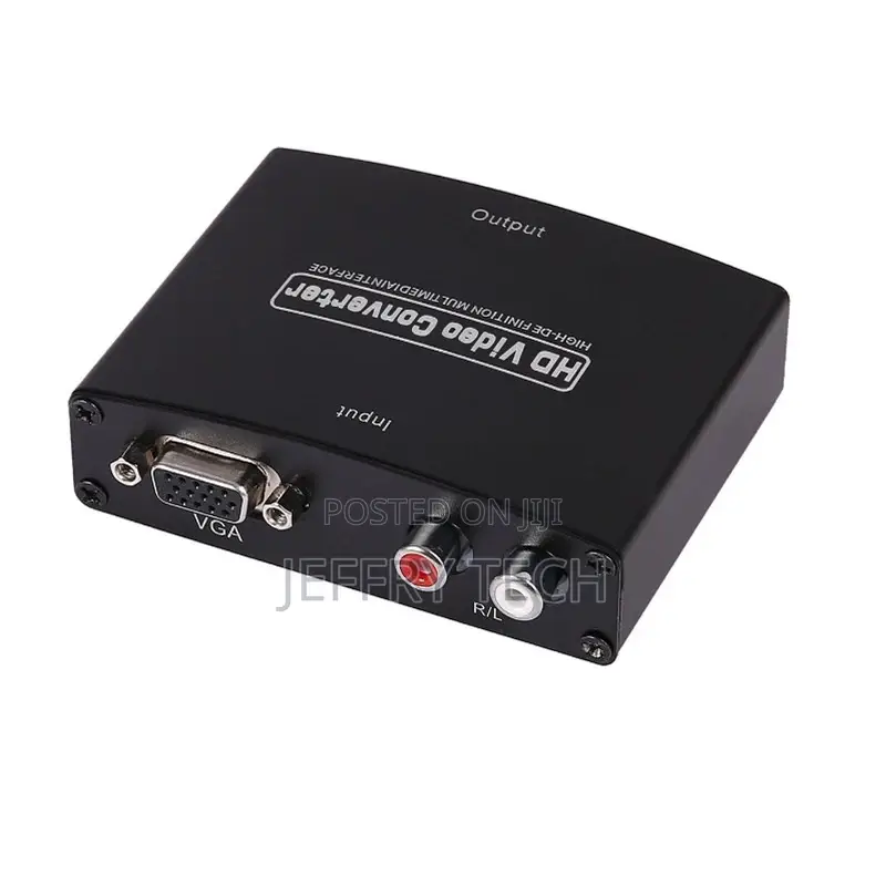 VGA#R/L Stereo Audio to HDMI Converter With Adapter Full HD
