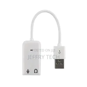 USB 2.0 to 3.5mm Stereo Audio External USB Sound Card 3D Aud