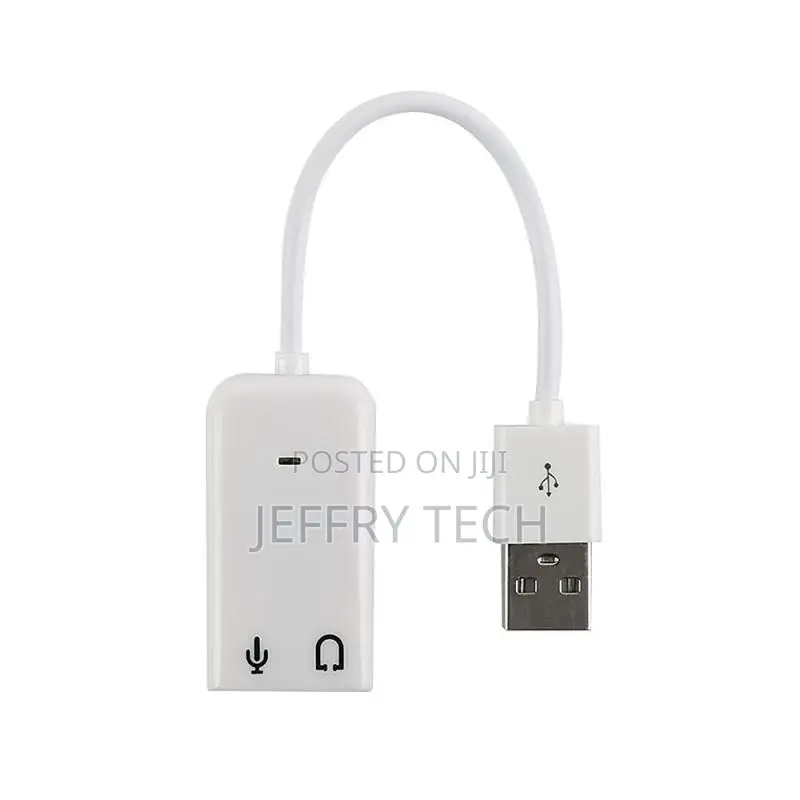 USB 2.0 to 3.5mm Stereo Audio External USB Sound Card 3D Aud