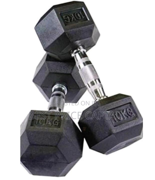 10kg Hexagonal Dumbells - main view