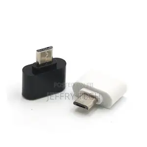 White Micro USB OTG to USB 2.0 Mini Adapter Compatible For
