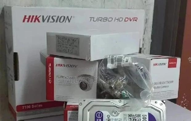 3 Hikvision Security Cctv Cameras Complete Kit Night Vision - main view