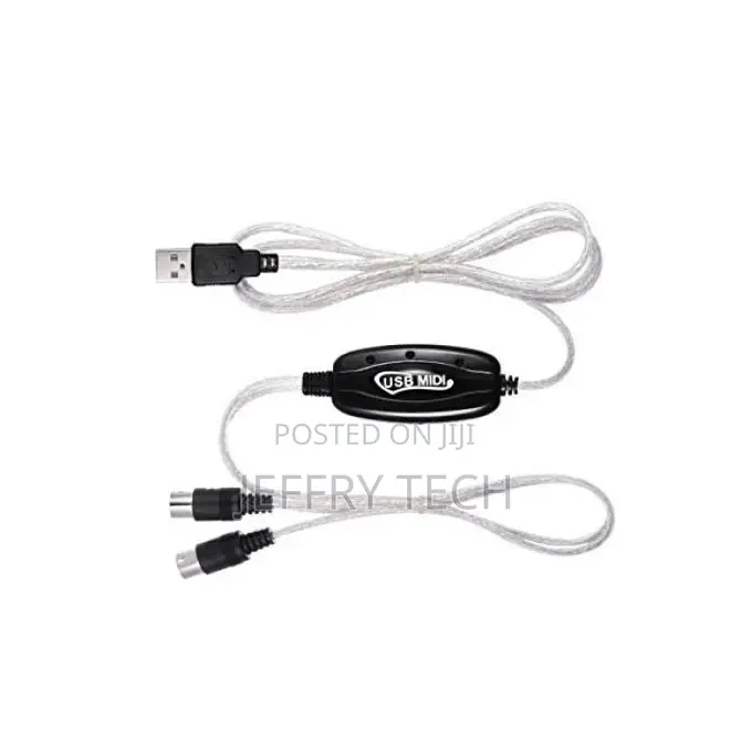 USB Midi Cable - White/Black
