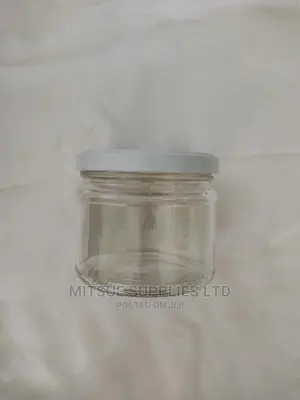 A Box of 45 Storage Glass Jars-330ml With White Lids