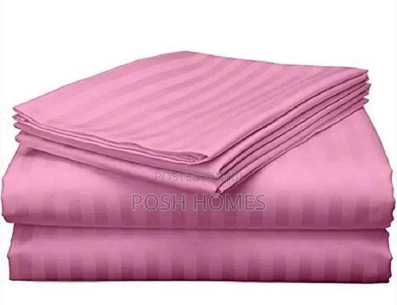 Quality Cotton Satin Stripped Bed Sheets