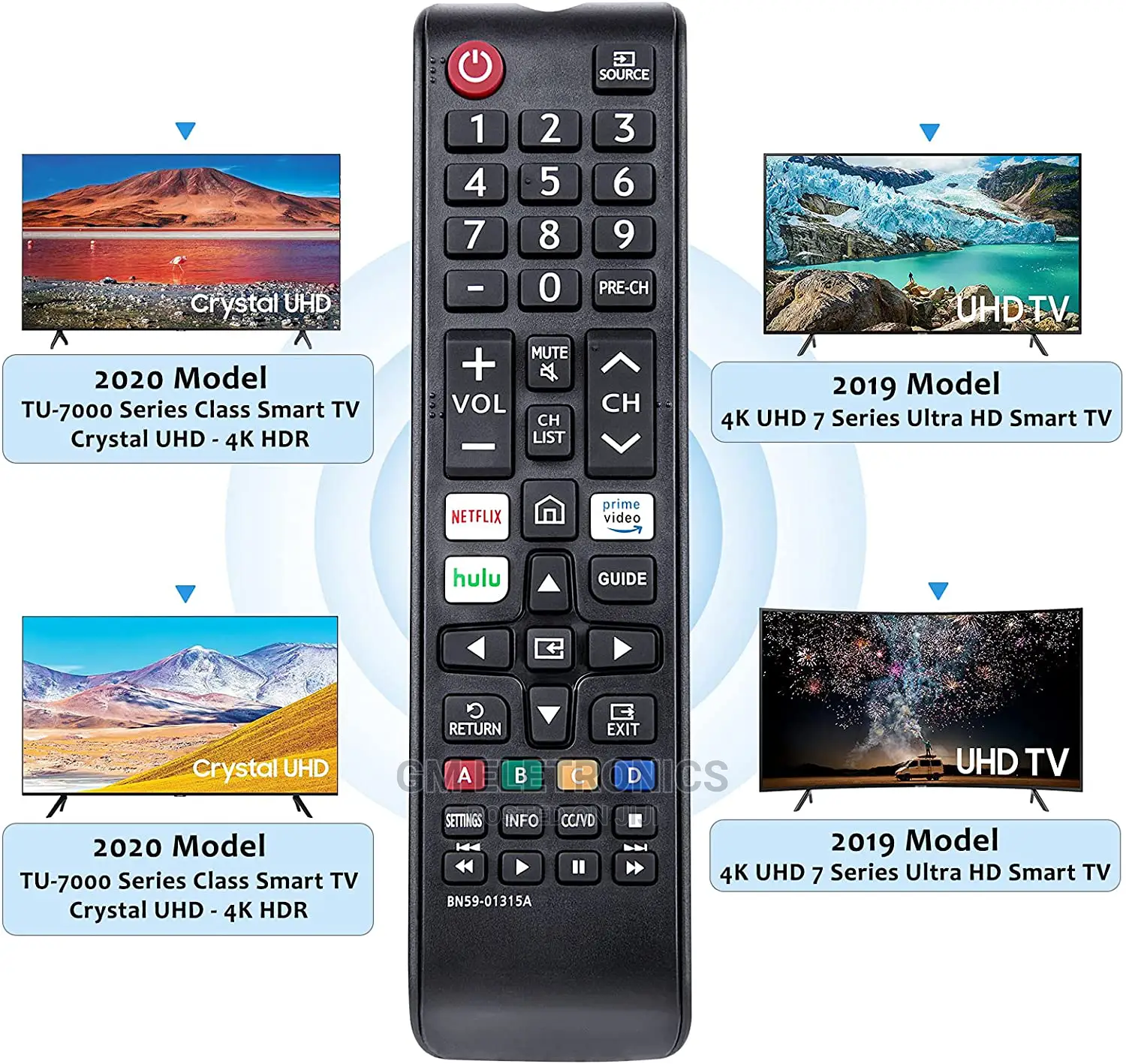 Replacement BN59-01315A Remote Control For Samsung.