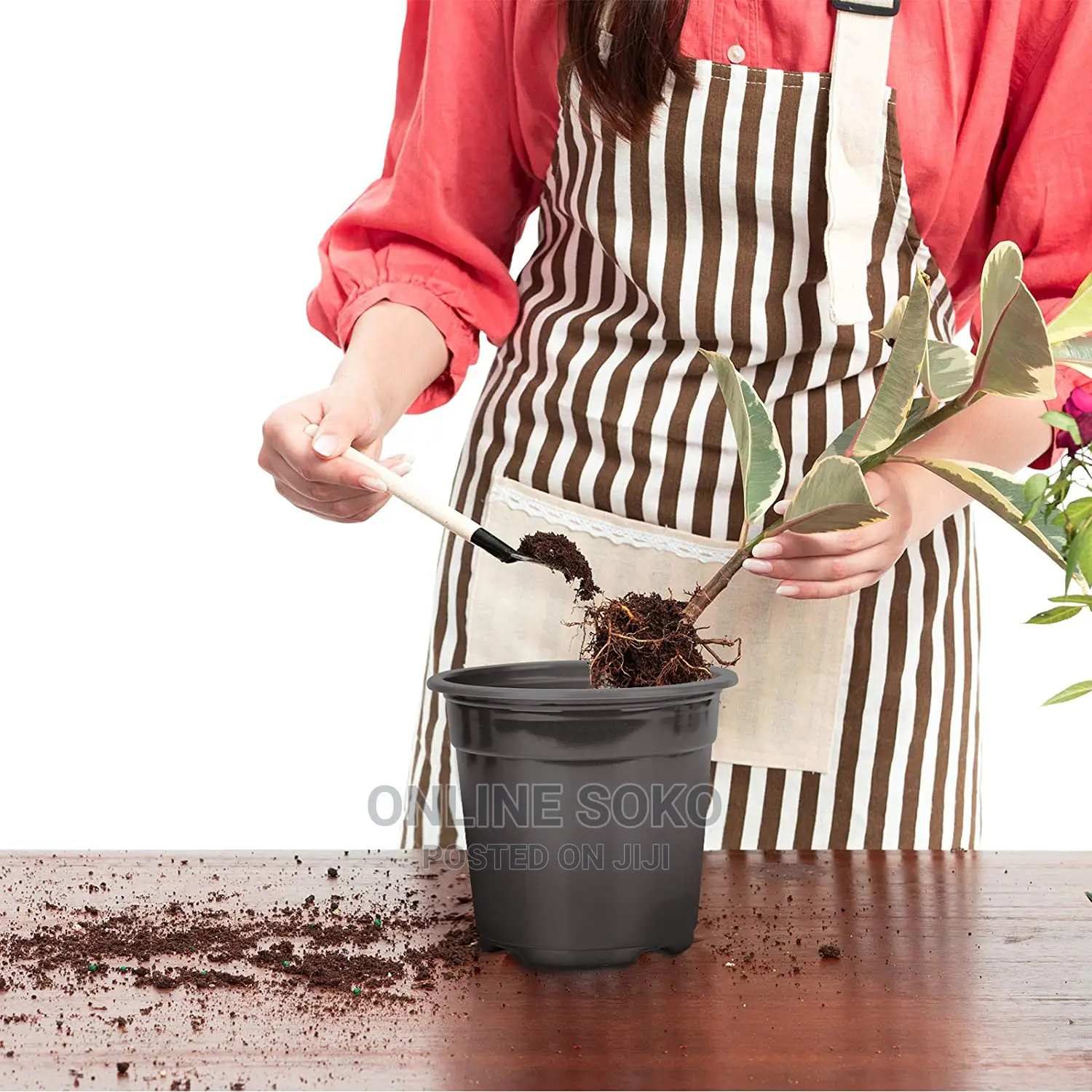 Reusable Disposable Plastic Plant Seedling Flower Pots - 10