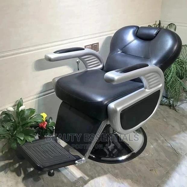 Barber Chair With Metalic Arms - main view