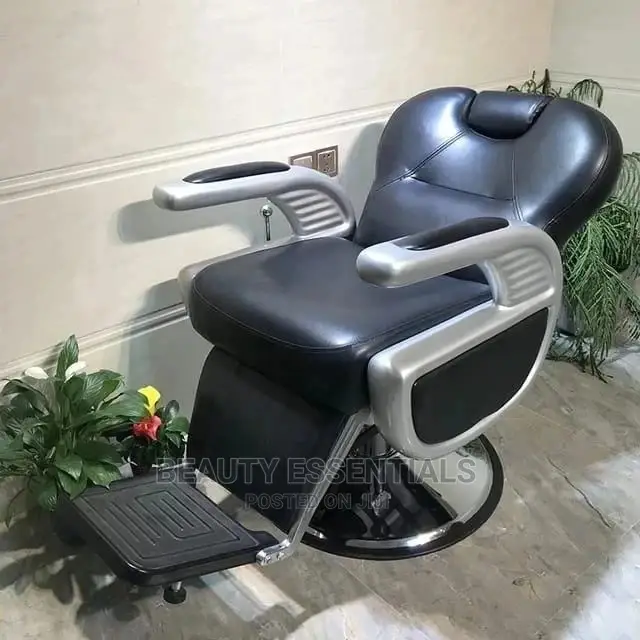 Barber Chair With Metalic Arms