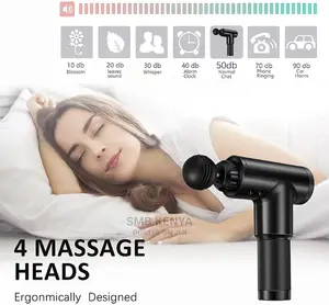 Muscle Fascial Massager With 4 Massage Heads, 6 Speeds
