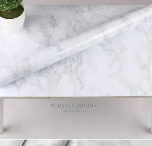 White Detailed Marble Contact Paper