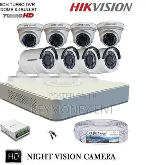 Hikvision 8 Outdoor CCTV Camera Full Kit 2MP (With1tb